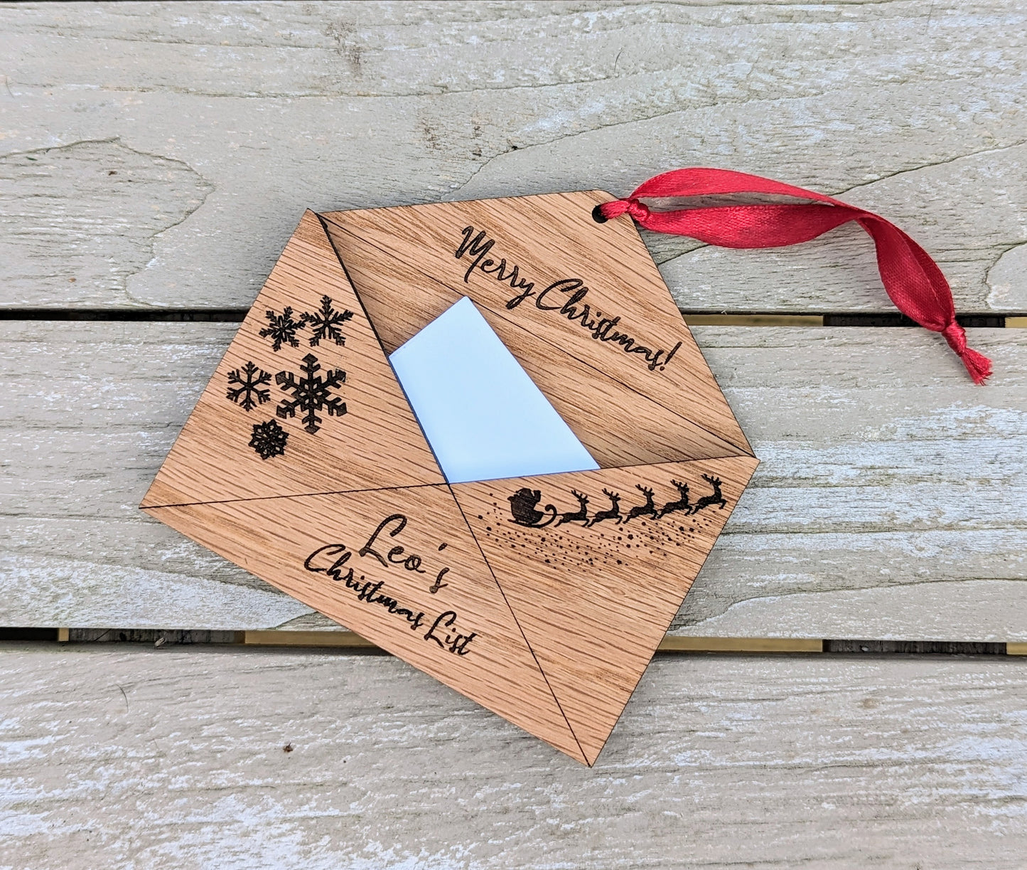 Christmas list envelope tree decoration
