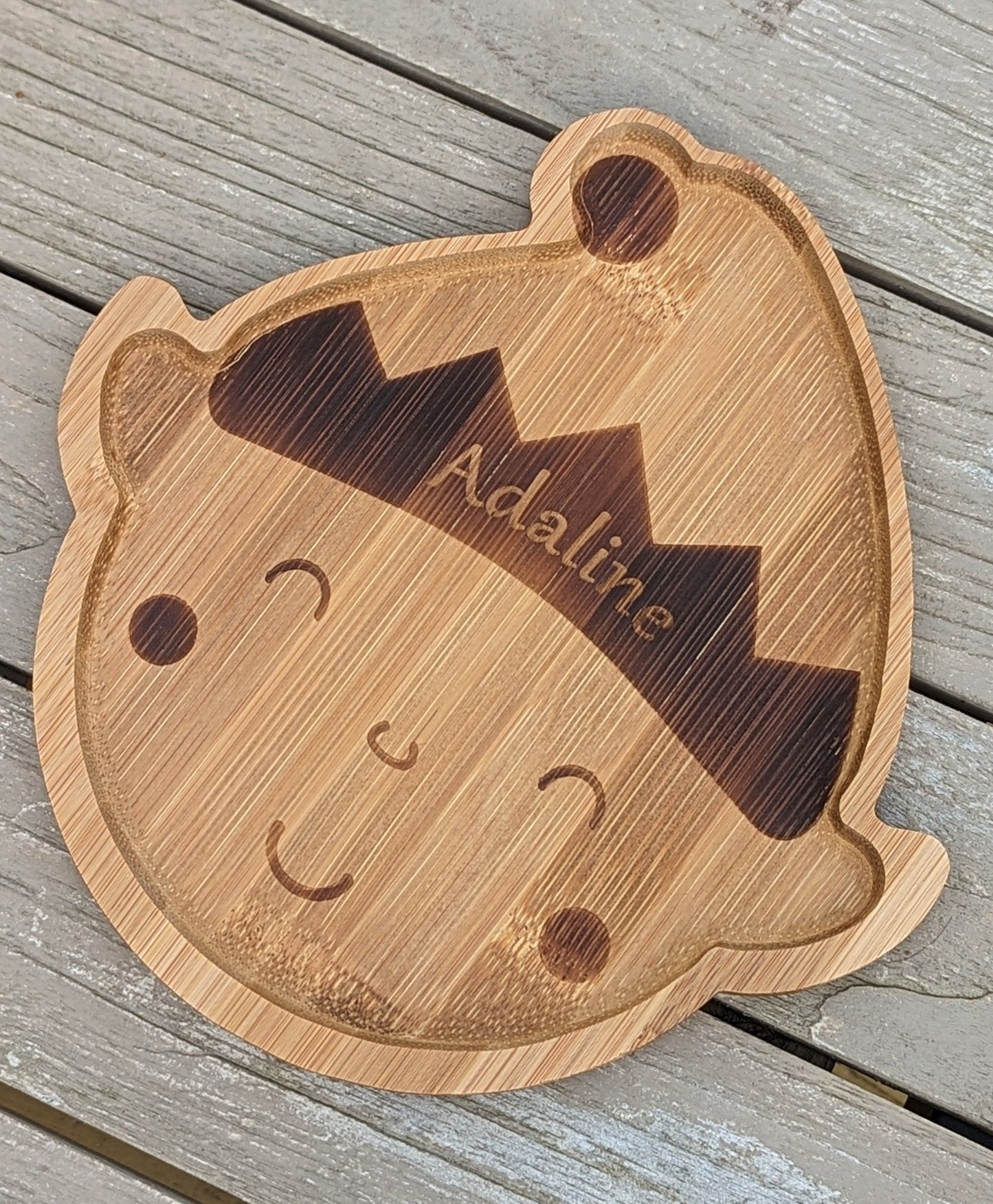 Personalised Bamboo Baby Christmas Plate