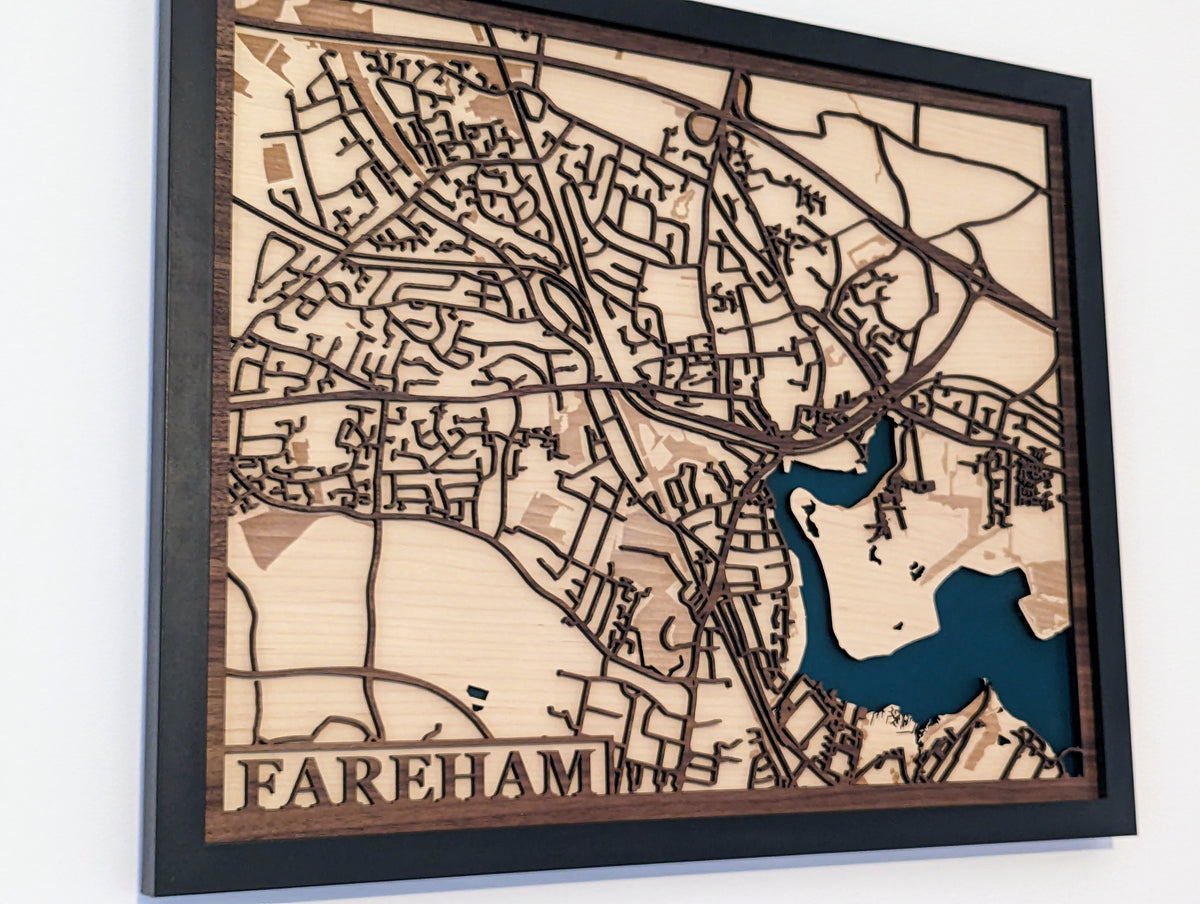 Layered wooden map