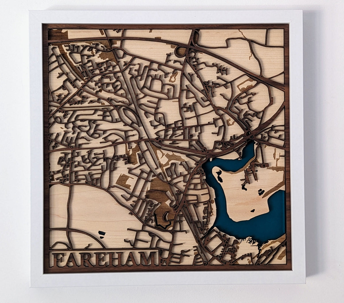 Layered wooden map