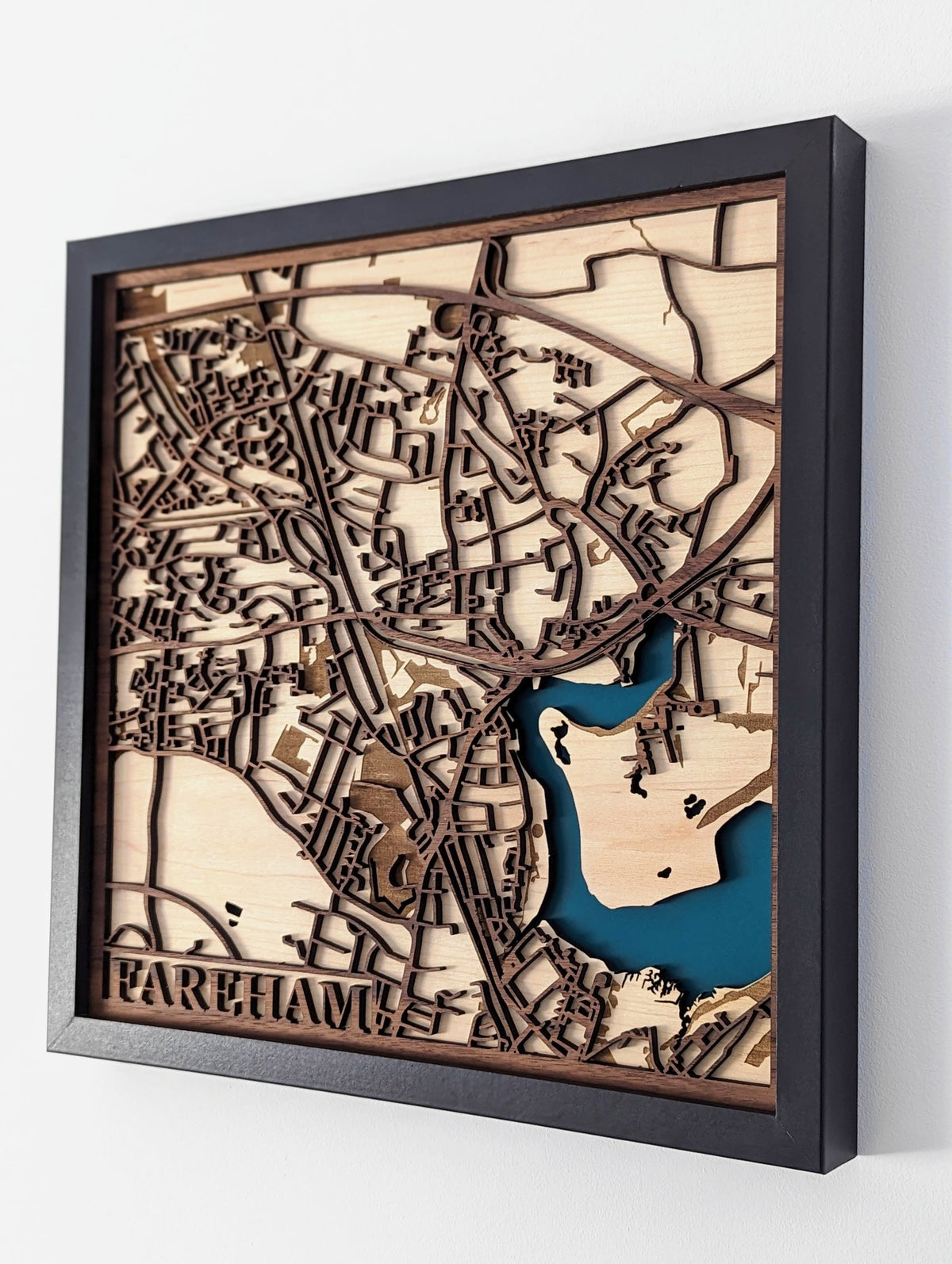 Layered wooden map
