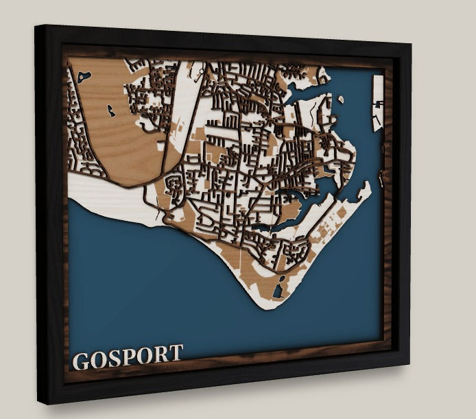 The map maker's preview of a finished map, with its title and frame