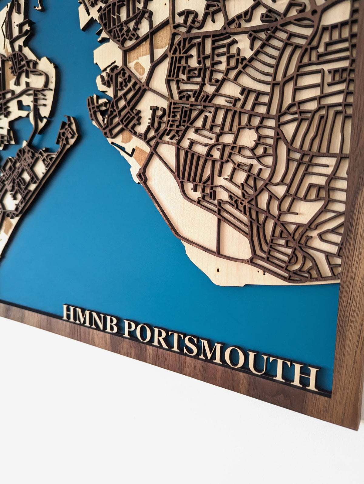 Layered wooden map
